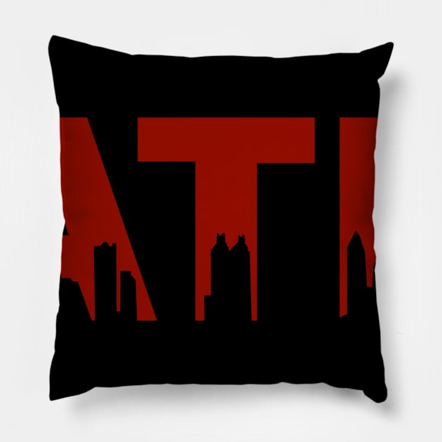 ATL Red Pillow by ilrokery