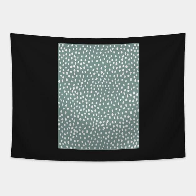 Sea Green Dalmatian Print Mask Tapestry by cait-shaw