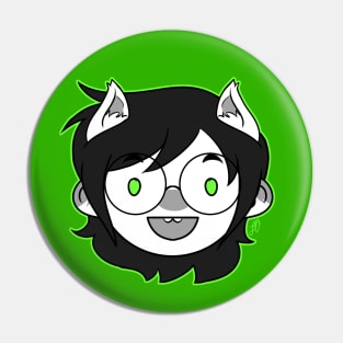 Jade Face Pin