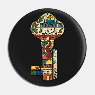 Palestinian Key of Return, Palestine Freedom Human Rights Support Design Pin