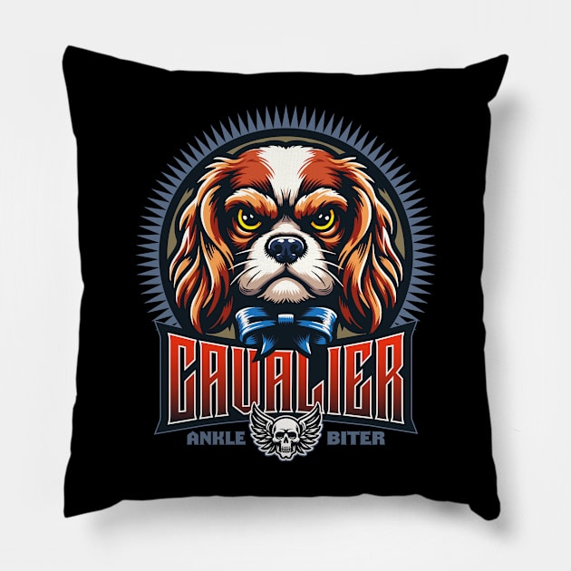 Cavalier Funny Pillow by Garment Monkey Co.