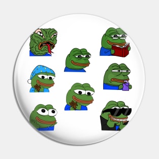 Pepe the frog variety set Pin