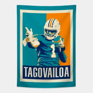 Tua Tagovailoa Pop Art Style Tapestry