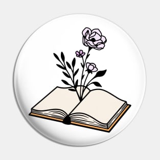 Floral book Pin