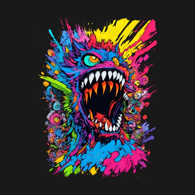 Neon colors monster splash mix of candy colors lots of pink and blue cure design by Terror-Fi