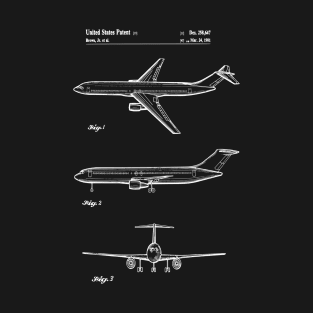 Boeing 777 Airliner Patent Blueprint T-Shirt