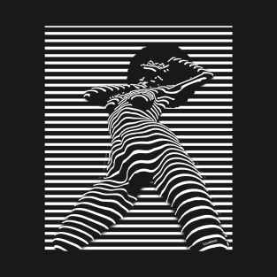 Afro Stripes Modern Art T-Shirt