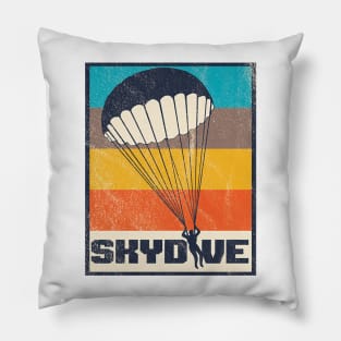 skydive retro Pillow