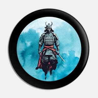 Stylized samurai warrior Pin