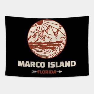 Retro Marco Island Tapestry