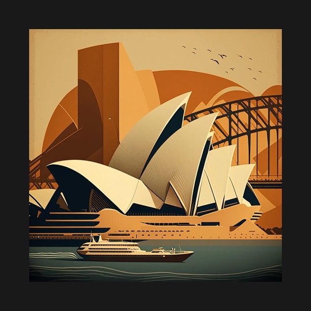 Stylised Sydney Opera House by CPT T's