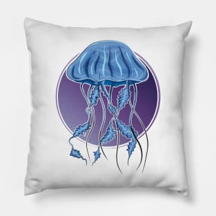 Jellyfish in purple Pillow