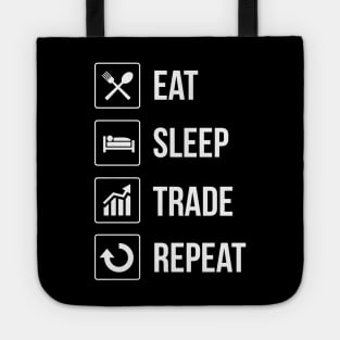 Funny Eat Sleep Trade Repeat Investors Tote