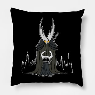 Hollow knight ghost and the hollow knigh art Pillow