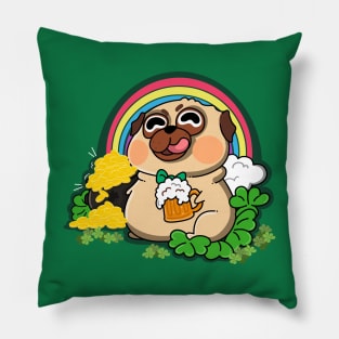 St. PUGtty's Day! Pillow