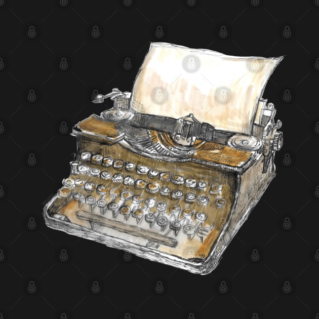 Vintage Typewriter - Vintage Objects - Gifts for writers. by FanitsaArt