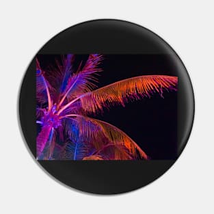 Palm Trees in Red Light Pin