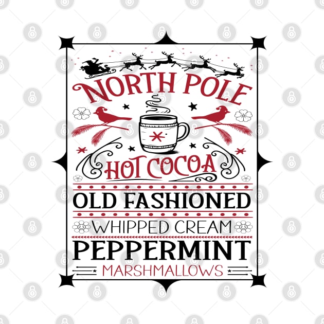 North pole hot cocoa old fashioned whipped cream peppermint marshmallows by SylwiaArt