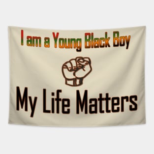 Young black boy live matters Tapestry