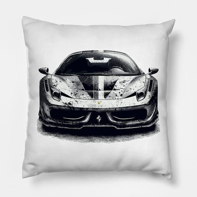 Ferrari 458 Pillow by Vehicles-Art