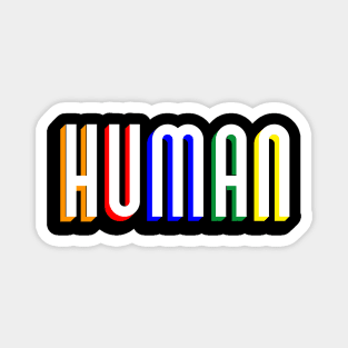 Human - Rainbow Pride Magnet