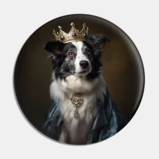 Majestic Border Collie - Medieval Queen of the Realm Pin