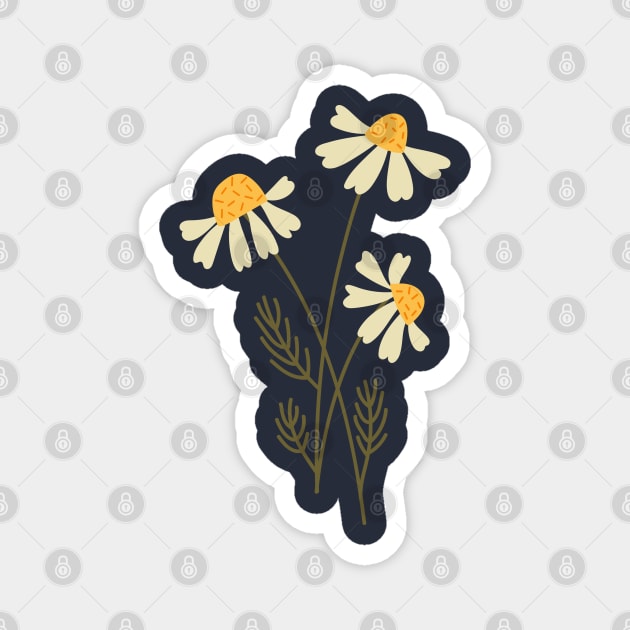 Chamomile flowers Magnet by RigaSutherland