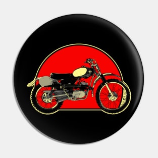 1968 Penton 100 Berkshire Retro Red Circle Motorcycle Pin