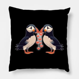 Puffin' Lovin" - Dark Colors Pillow