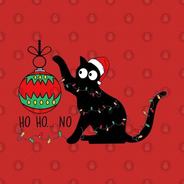 ho, ho... no - Funny Christmas Cat by Pop Cult Store