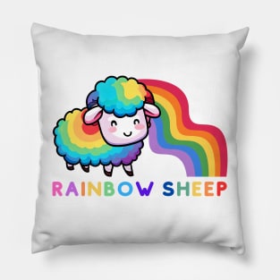 Cute Rainbow Sheep Pillow