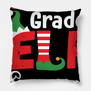 Cute Third Grade Elf Squad Teacher Christmas Pillow