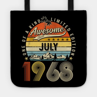Awesome Since July 1968 Vintage 55th Birthday Tote