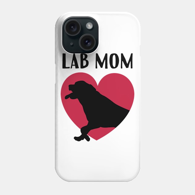 Lab Mom Labrador Heart Valentines Gift Phone Case by Tesszero