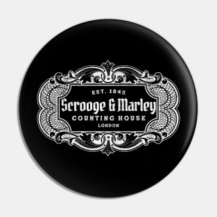 Scrooge & Marley Counting House London - Est. 1843 - vintage logo Pin