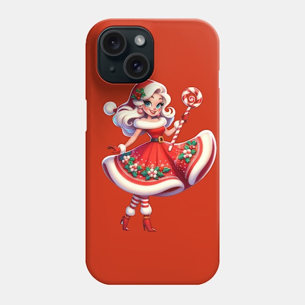 Lady Claus Phone Case by TooplesArt