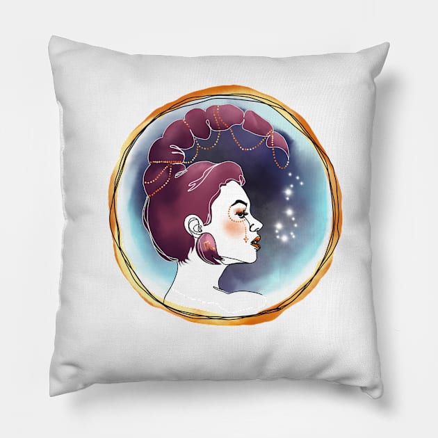 Scorpio zodiac Pillow by ArtInPi