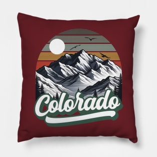 Colorado Vintage Sunset Outoors Pillow