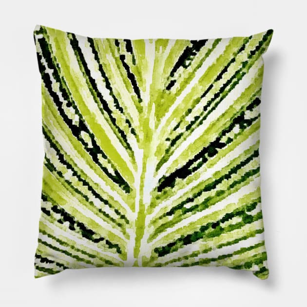 Abstract Leaf Pattern Pillow by Banyu_Urip