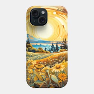 Countryside Concept Abstract Colorful Scenery Painting Phone Case