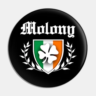 Molony Shamrock Crest Pin