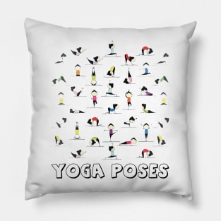 Funny yoga poses Pillow