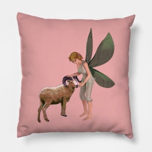 Aries woman girl fairy faerie elf ram zodiac horoscope Pillow