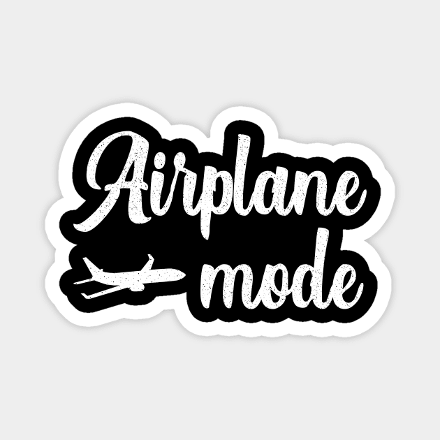 Airplane Mode Funny Vacation Travel World Traveler Magnet by charlescheshire