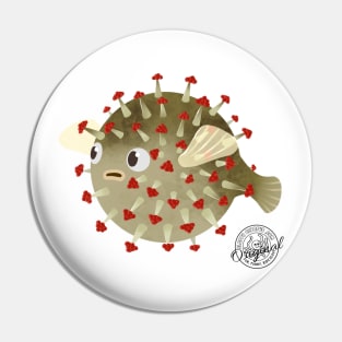 Coronavirus Pufferfish Pin