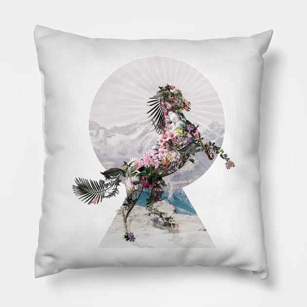 Floral Horse Pillow by aligulec