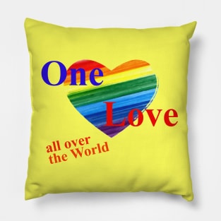 One Love All Over The World Pillow