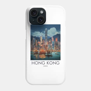 A Pop Art Travel Print of Hong Kong - China Phone Case