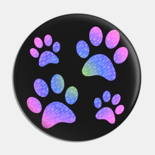 Pretty Purple Dog Pawprint Stencil, Dog Gifts for People Pin