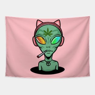 TRIPPY HIPPIE ALIEN Tapestry